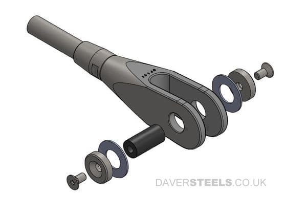 Fork End Assembly with PTFE & Isolation