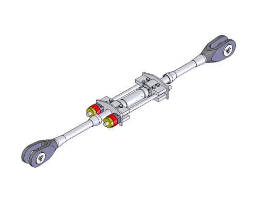 Daver Steels site jacking rig stressing a tendon