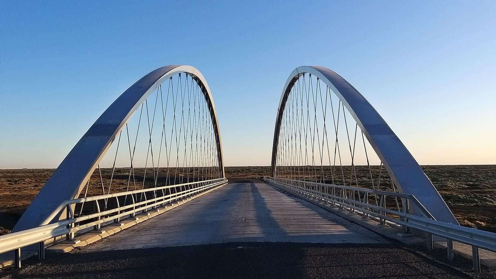 Eldvatn Bridge twin arches