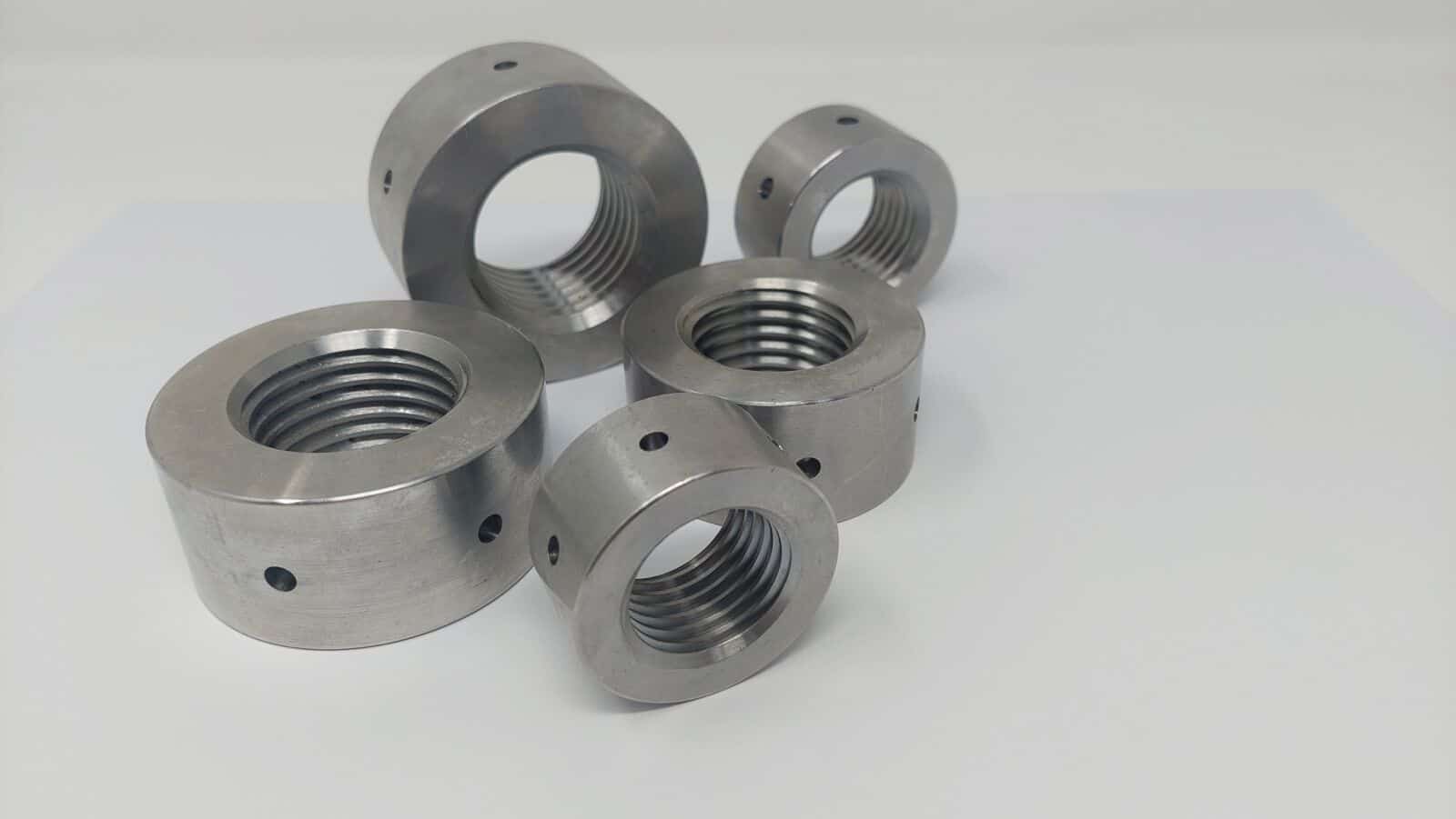 Bespoke F51 duplex stainless steel round nuts
